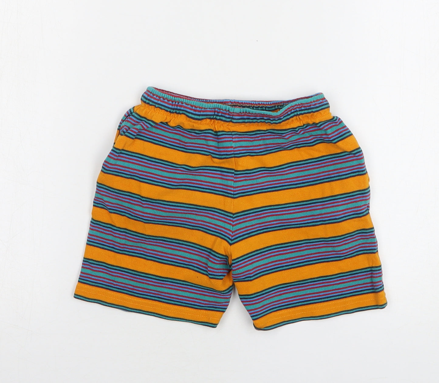 NEXT Boys Multicoloured Striped Cotton Sweat Shorts Size 3-4 Years Regular