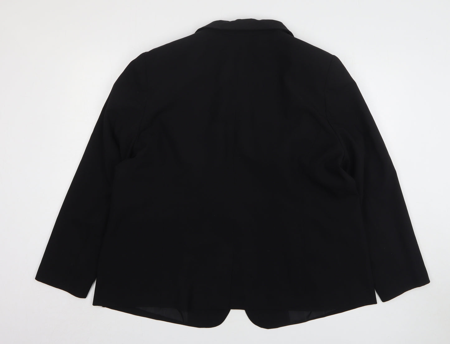 Papaya Womens Black Polyester Jacket Suit Jacket Size 22
