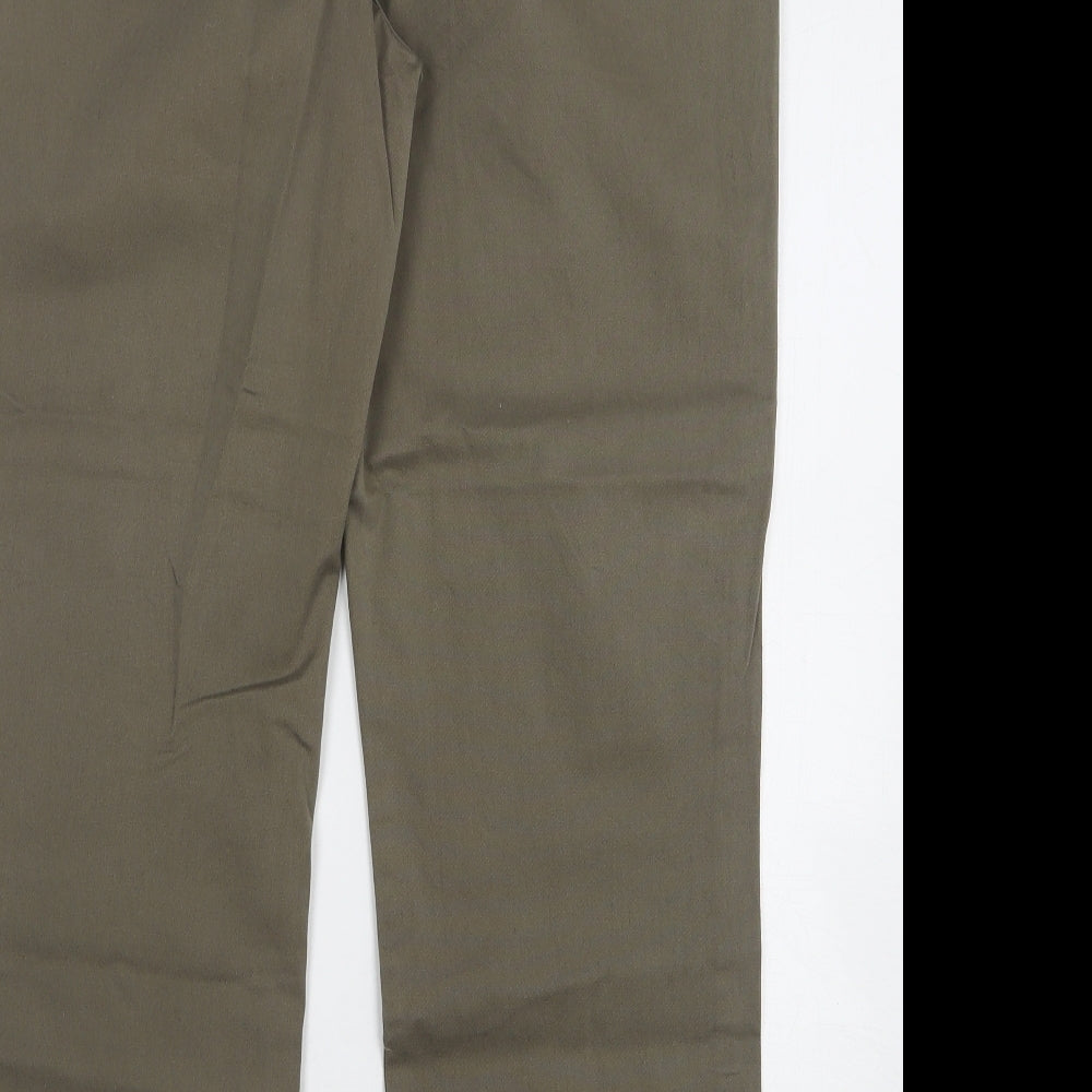 CC Casual Womens Green Cotton Straight Jeans Size 18 L28 in Regular