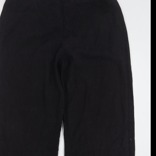 Insignia Womens Black Linen Chino Trousers Size 18 L28 in Regular