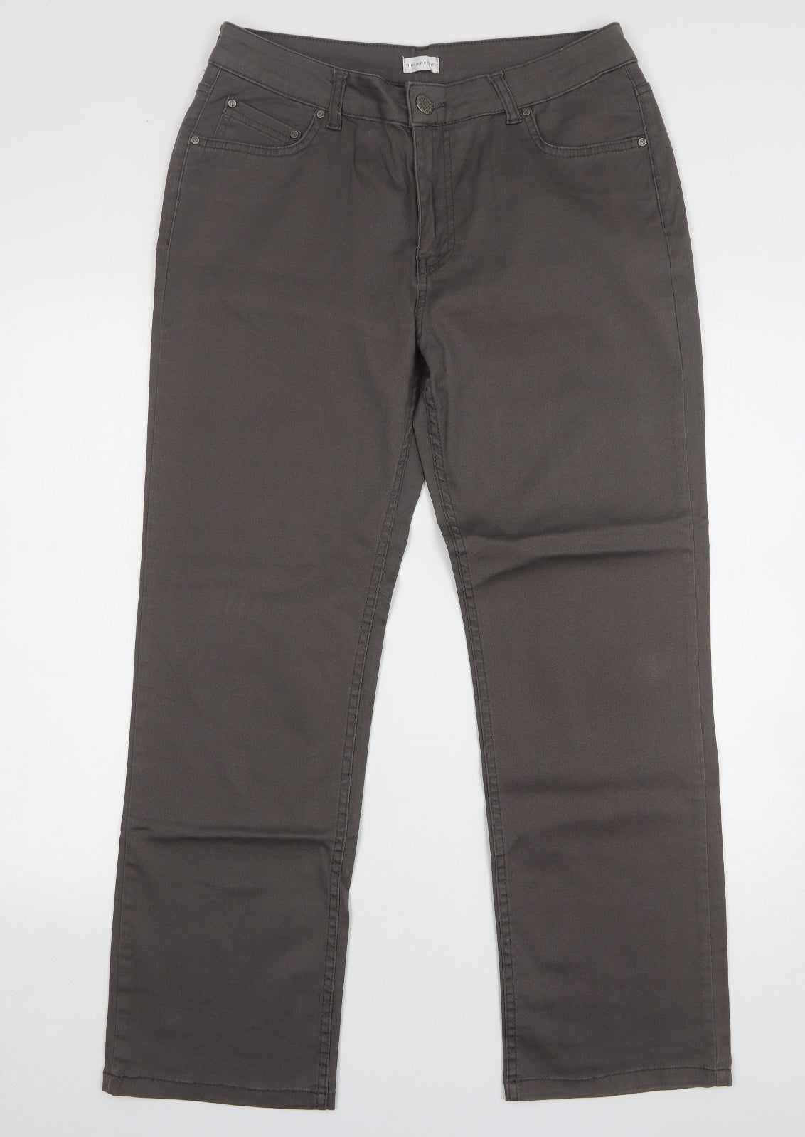 Minuet Womens Brown Cotton Straight Jeans Size 16 L30 in Regular