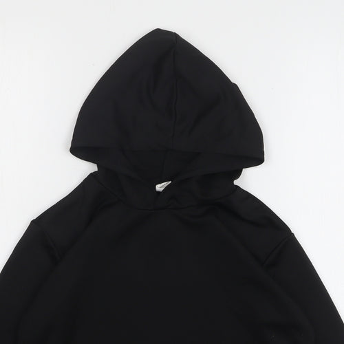 Shien Girls Black Polyester Pullover Hoodie Size 9 Years