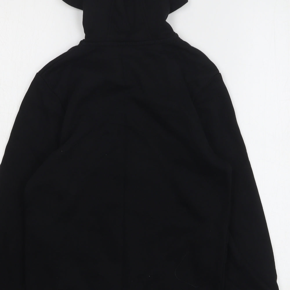 George Boys Black Cotton Full Zip Hoodie Size 8-9 Years
