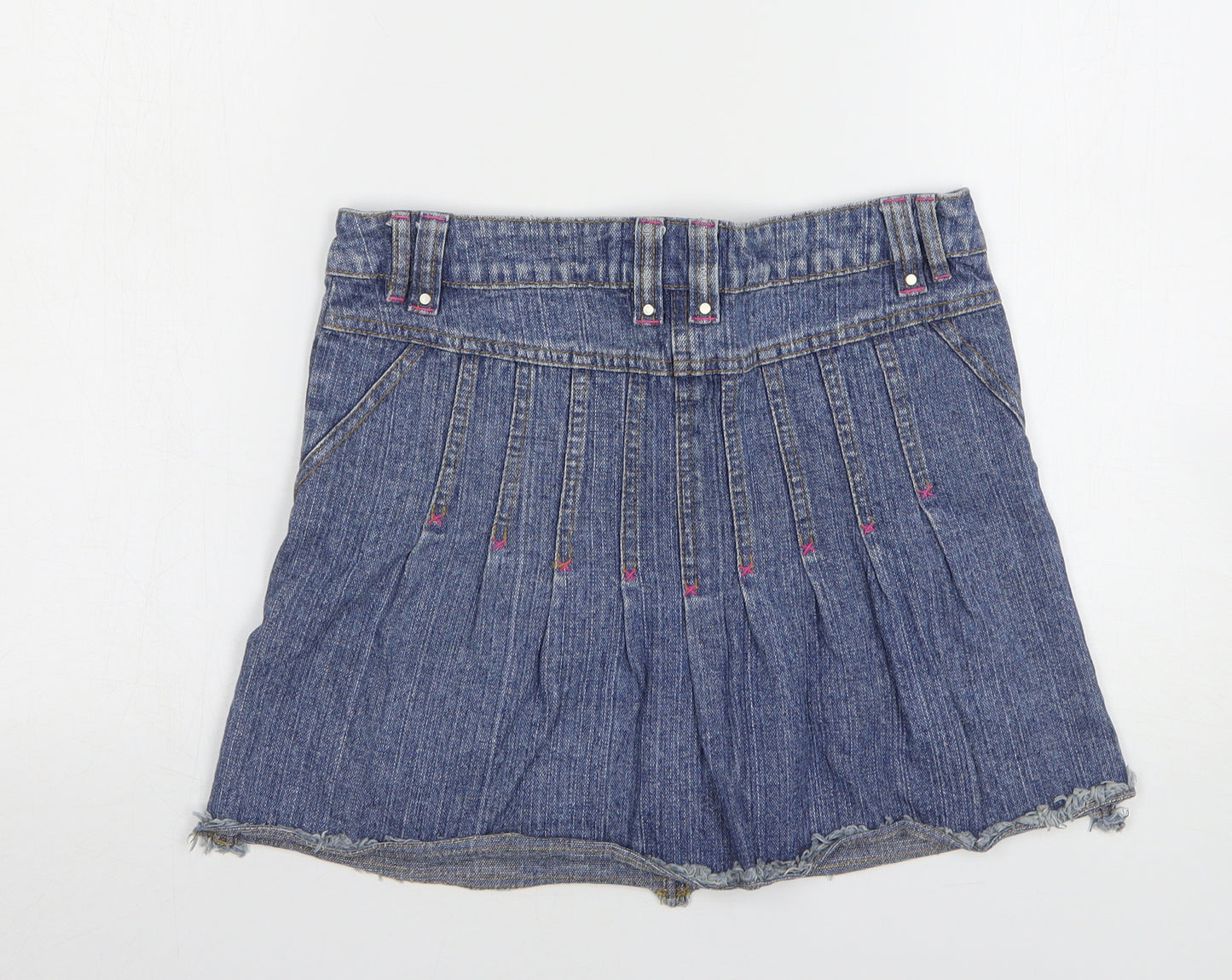 NEXT Girls Blue Cotton A-Line Skirt Size 12 Years Regular