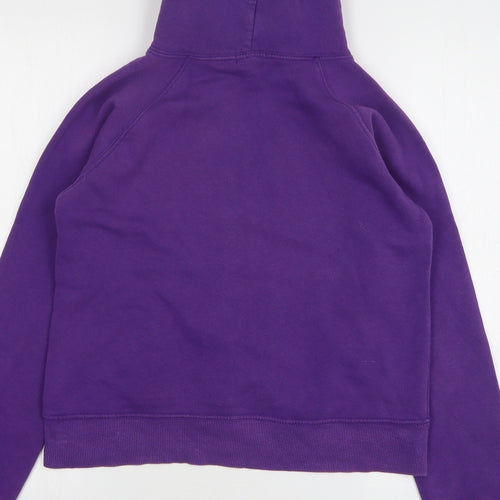 UK Womens Purple Cotton Pullover Hoodie Size M - I Love London