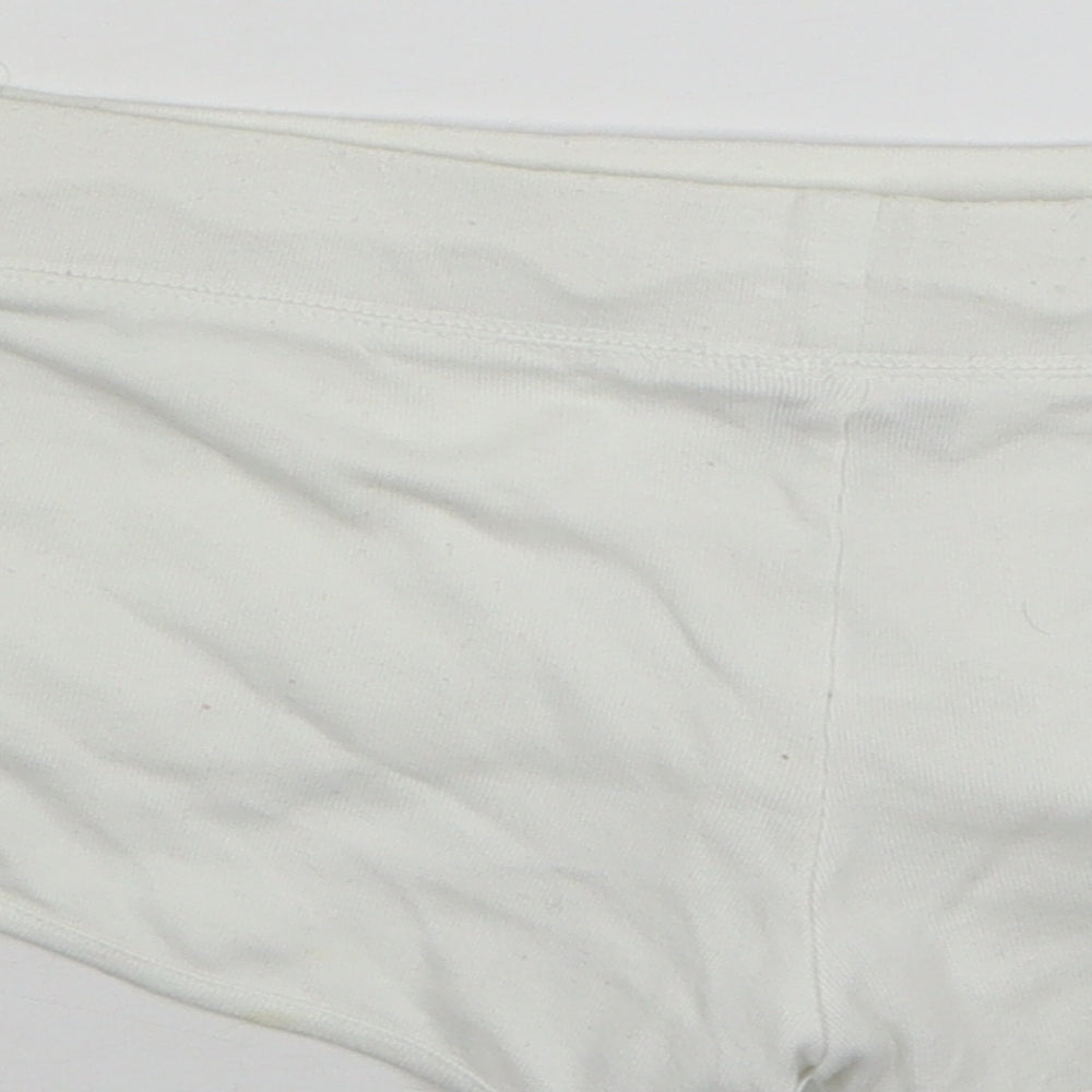 Topshop Womens White Cotton Hot Pants Shorts Size 12 L3 in Regular