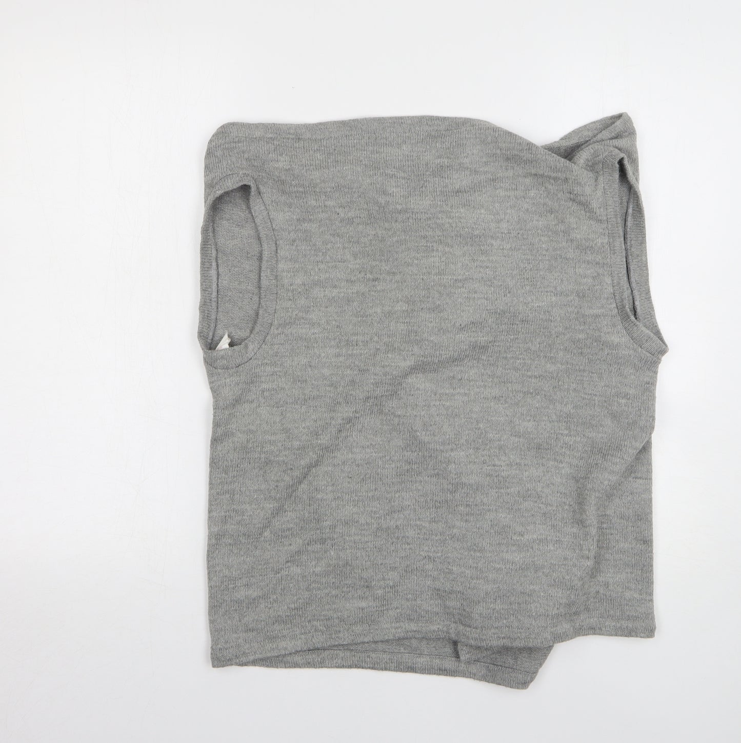 Atmosphere Womens Grey V-Neck Acrylic Cardigan Jumper Size S