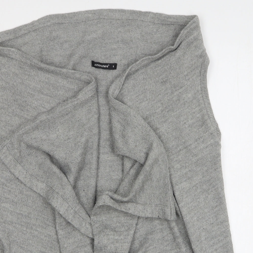 Atmosphere Womens Grey V-Neck Acrylic Cardigan Jumper Size S