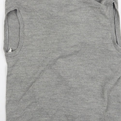 Atmosphere Womens Grey V-Neck Acrylic Cardigan Jumper Size S