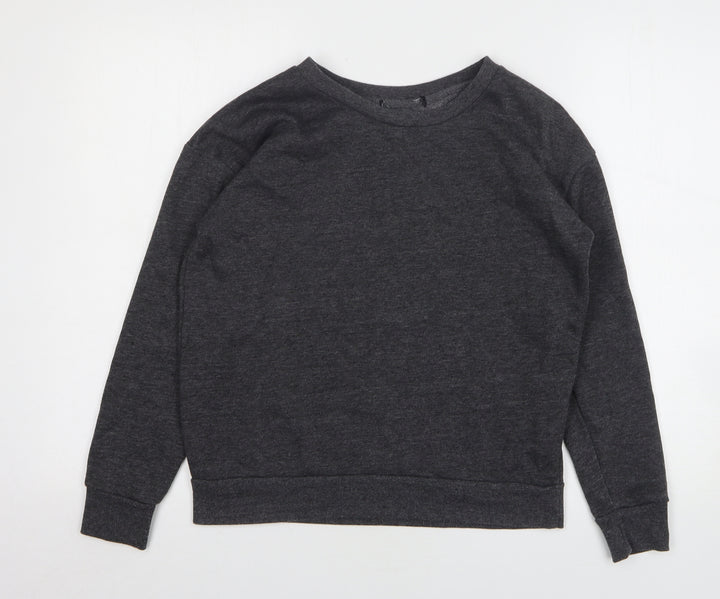 Atmosphere Womens Grey Polyester Pullover Sweatshirt Size 8