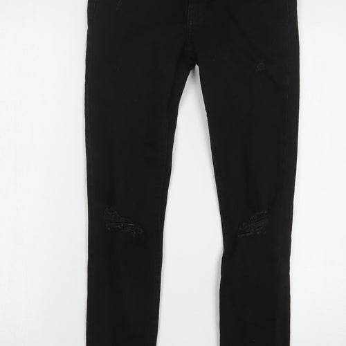 Denim & Co. Womens Black Cotton Skinny Jeans Size 8 L27 in Regular