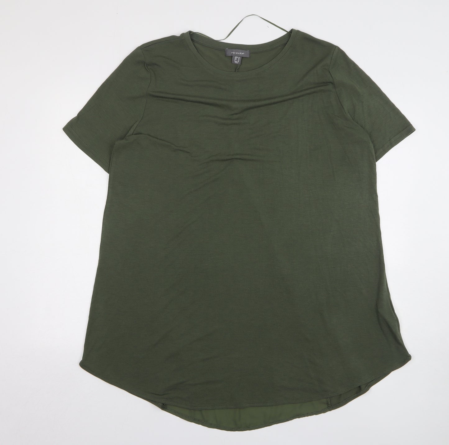 Primark Womens Green Polyester T-Shirt Dress Size 20 Round Neck