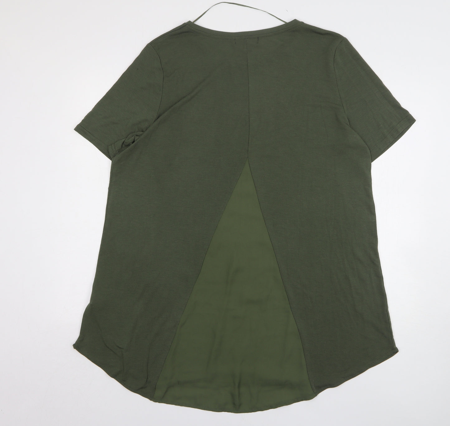 Primark Womens Green Polyester T-Shirt Dress Size 20 Round Neck