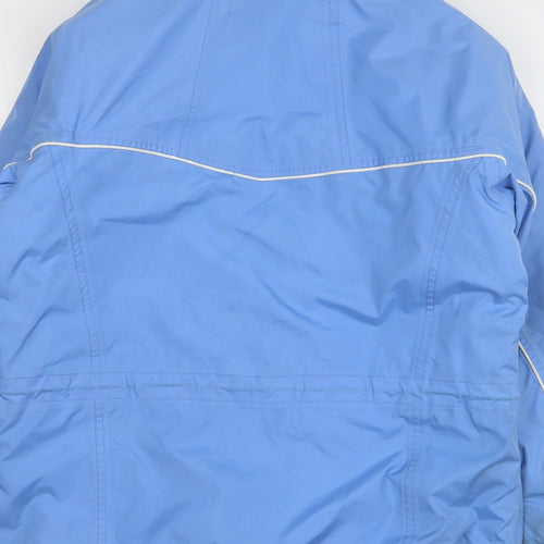Scanda Womens Blue Rain Coat Coat Size 10 Zip