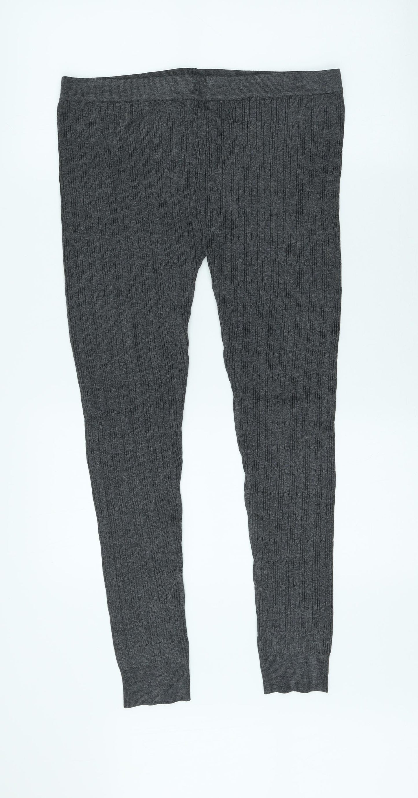 F&F Womens Grey Viscose Jogger Leggings Size L L26 in