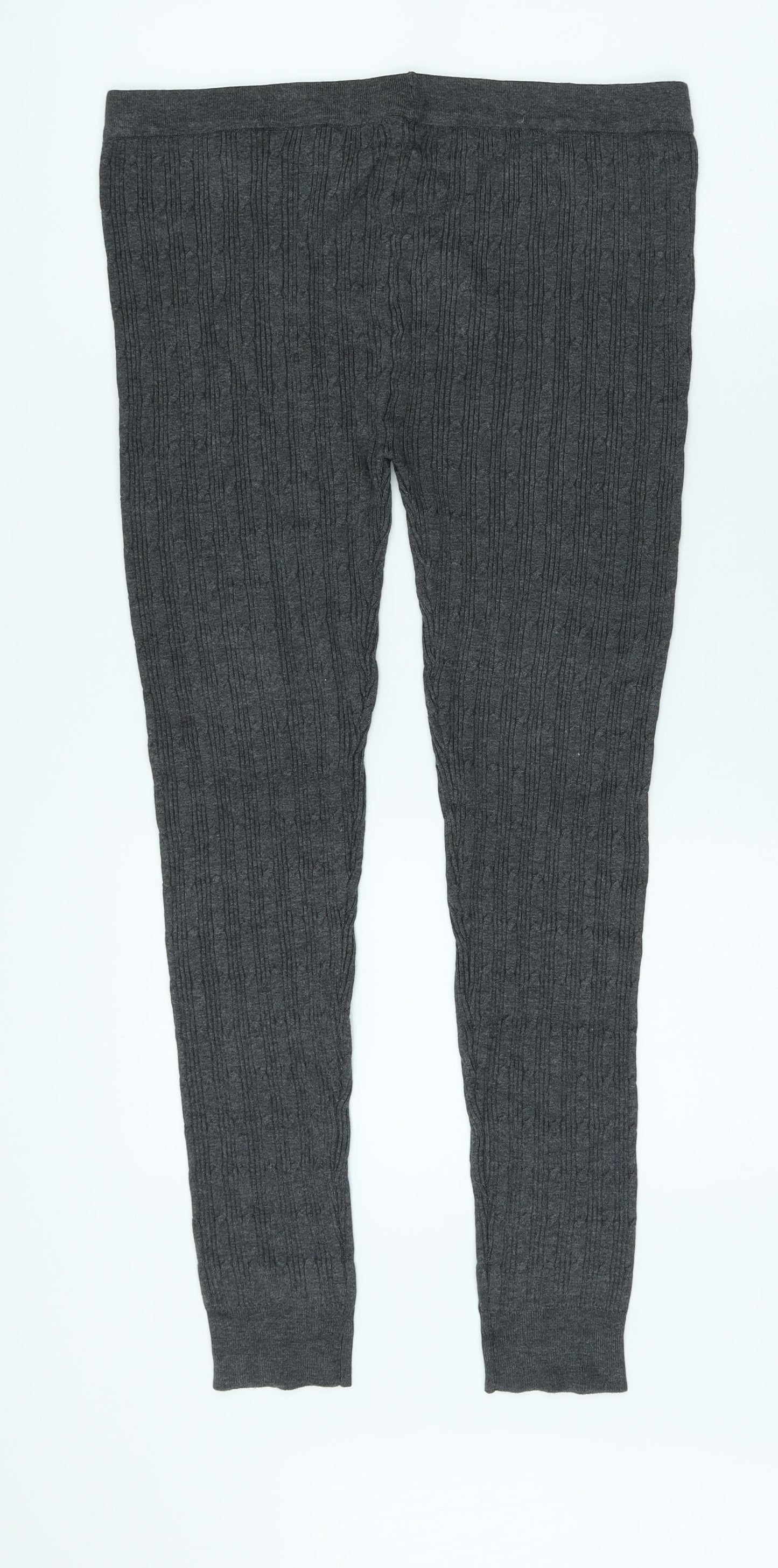 F&F Womens Grey Viscose Jogger Leggings Size L L26 in
