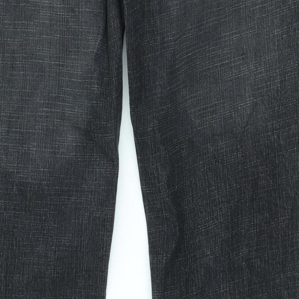 Preworn Womens Grey Cotton Bootcut Jeans Size 12 L30 in Regular