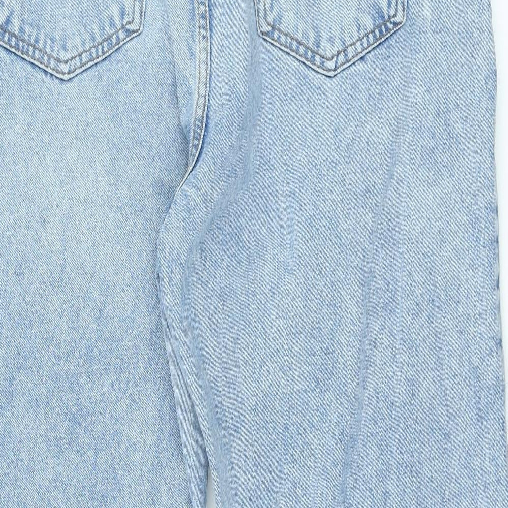 George Womens Blue 100% Cotton Wide-Leg Jeans Size 18 L27 in Regular