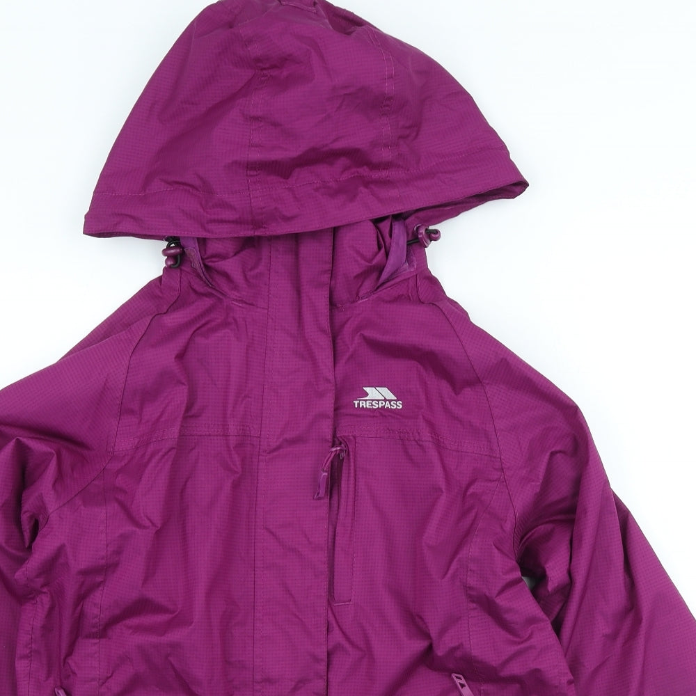 Trespass Womens Purple Rain Coat Coat Size 2XS