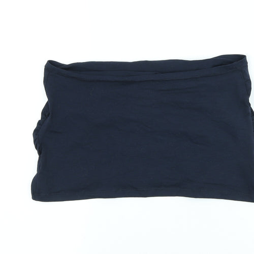 ESMARA Womens Blue Cotton Basic T-Shirt Size L Off the Shoulder