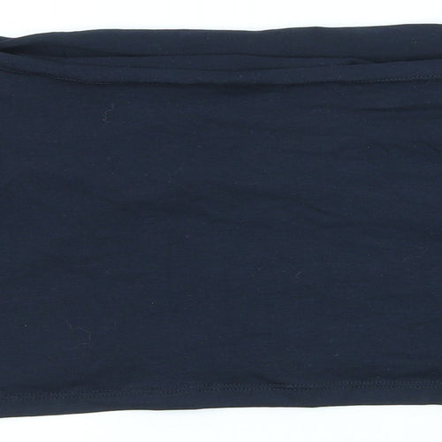 ESMARA Womens Blue Cotton Basic T-Shirt Size L Off the Shoulder