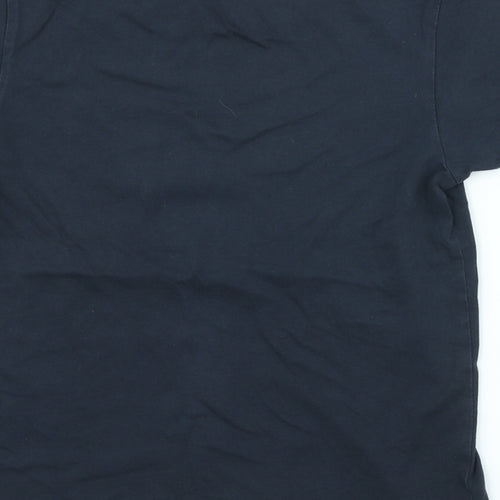 Primark Boys Blue 100% Cotton Pullover T-Shirt Size 9-10 Years Crew Neck