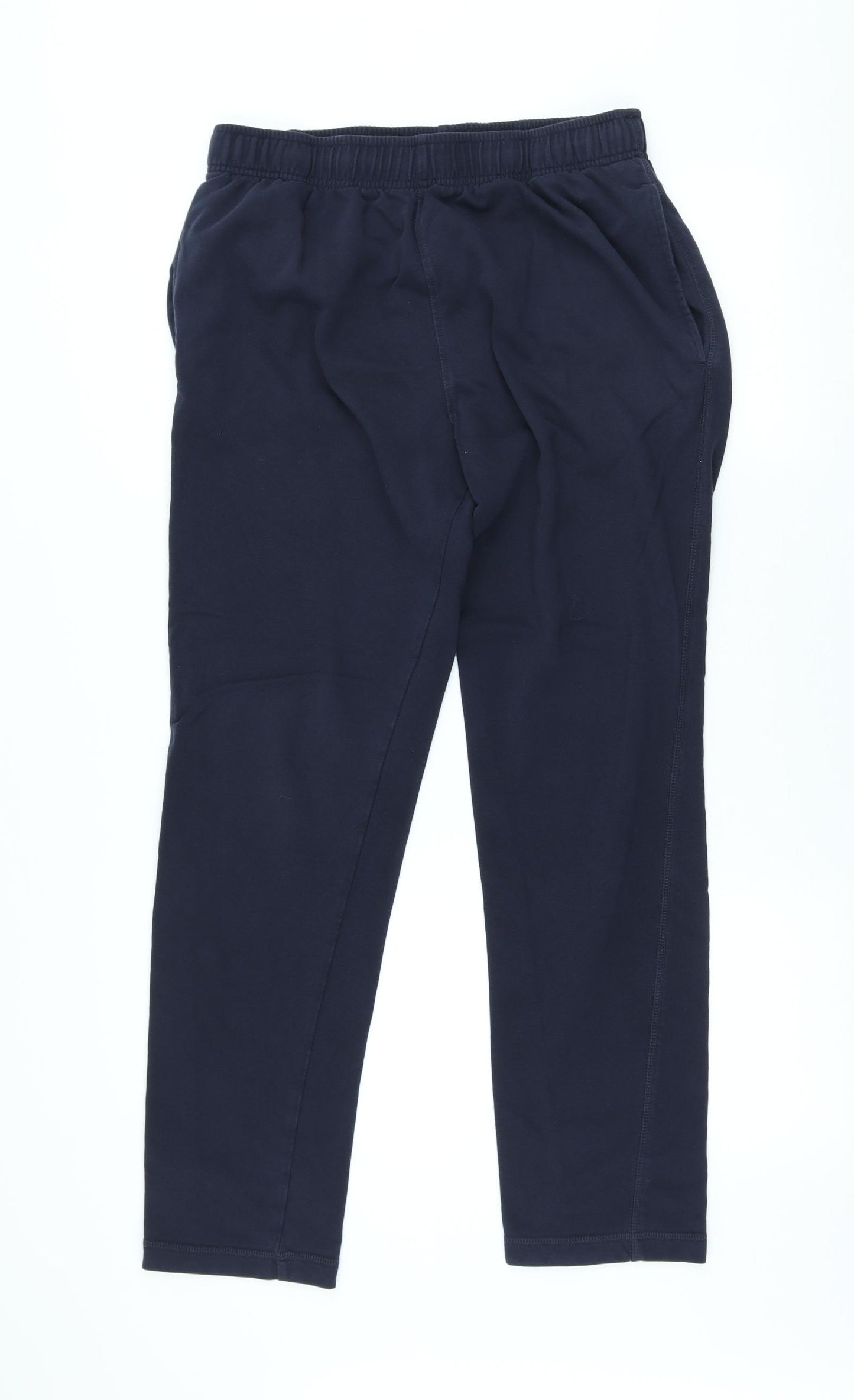 Marks and Spencer Mens Blue Cotton Jogger Trousers Size M L28 in Regular