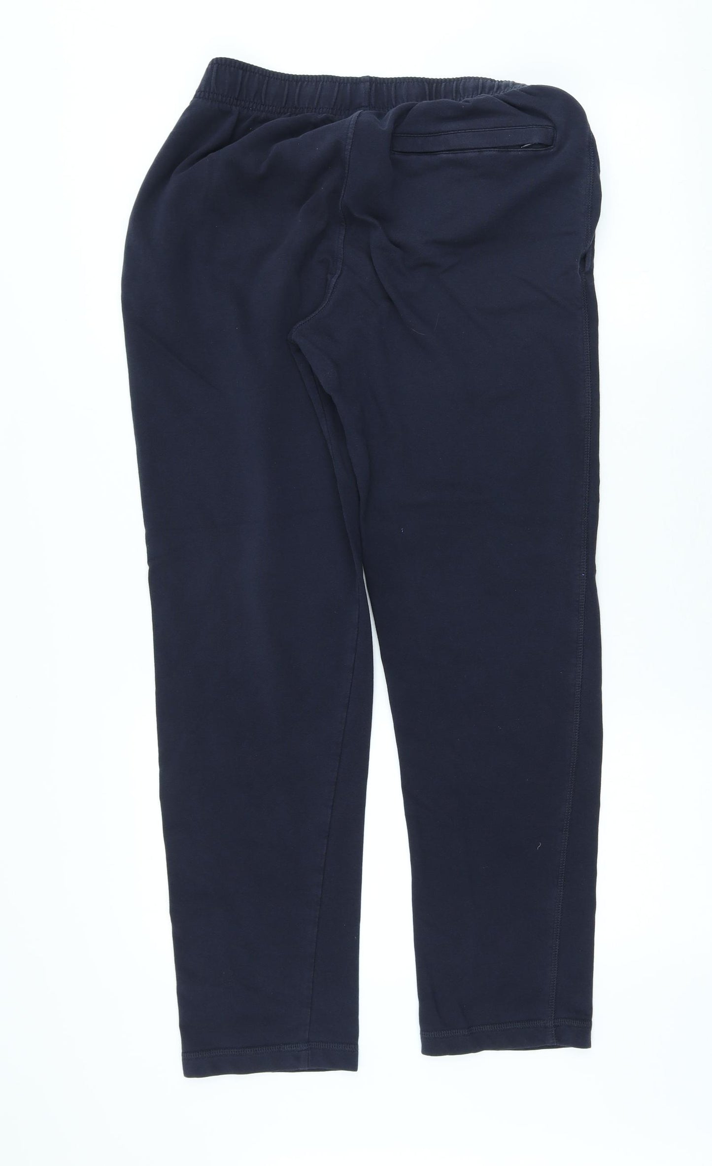 Marks and Spencer Mens Blue Cotton Jogger Trousers Size M L28 in Regular