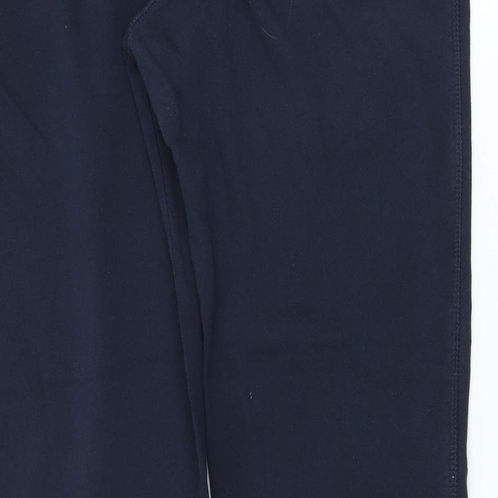 Marks and Spencer Mens Blue Cotton Jogger Trousers Size M L28 in Regular