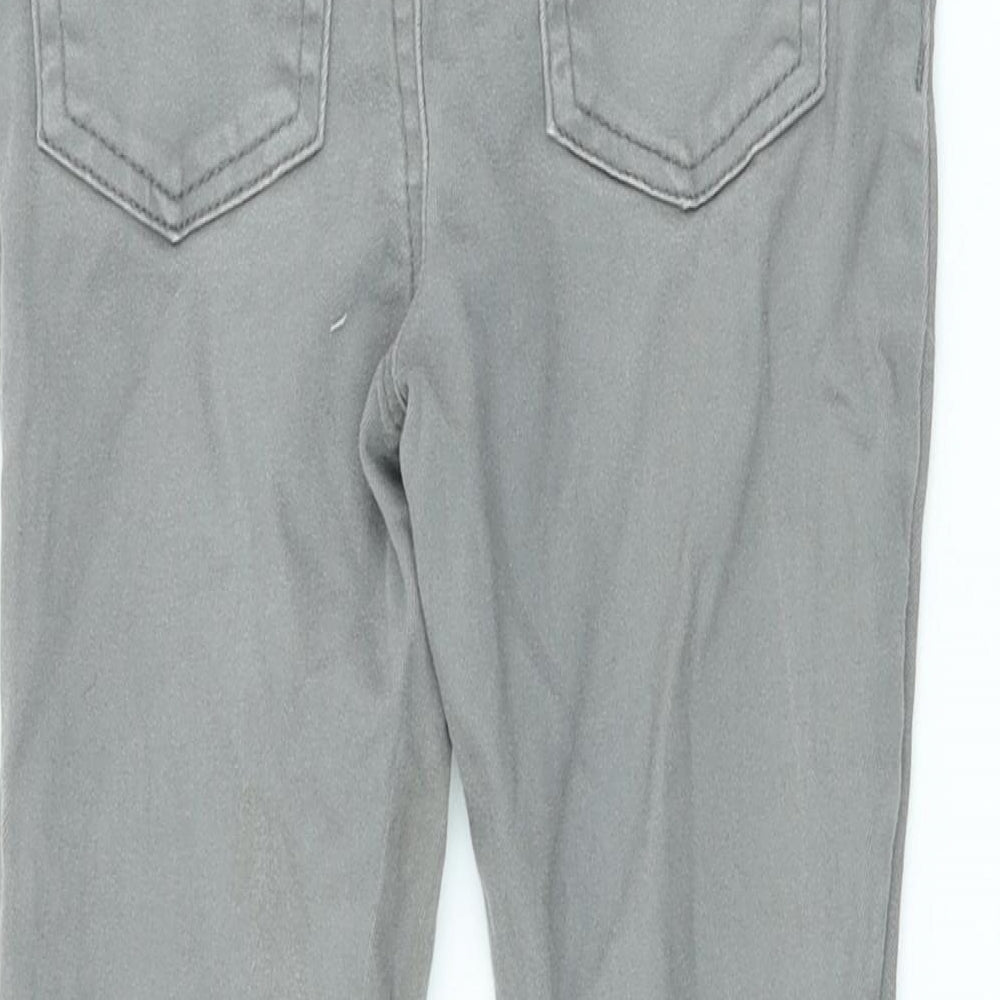 Denim & Co. Boys Grey Cotton Skinny Jeans Size 4-5 Years Slim