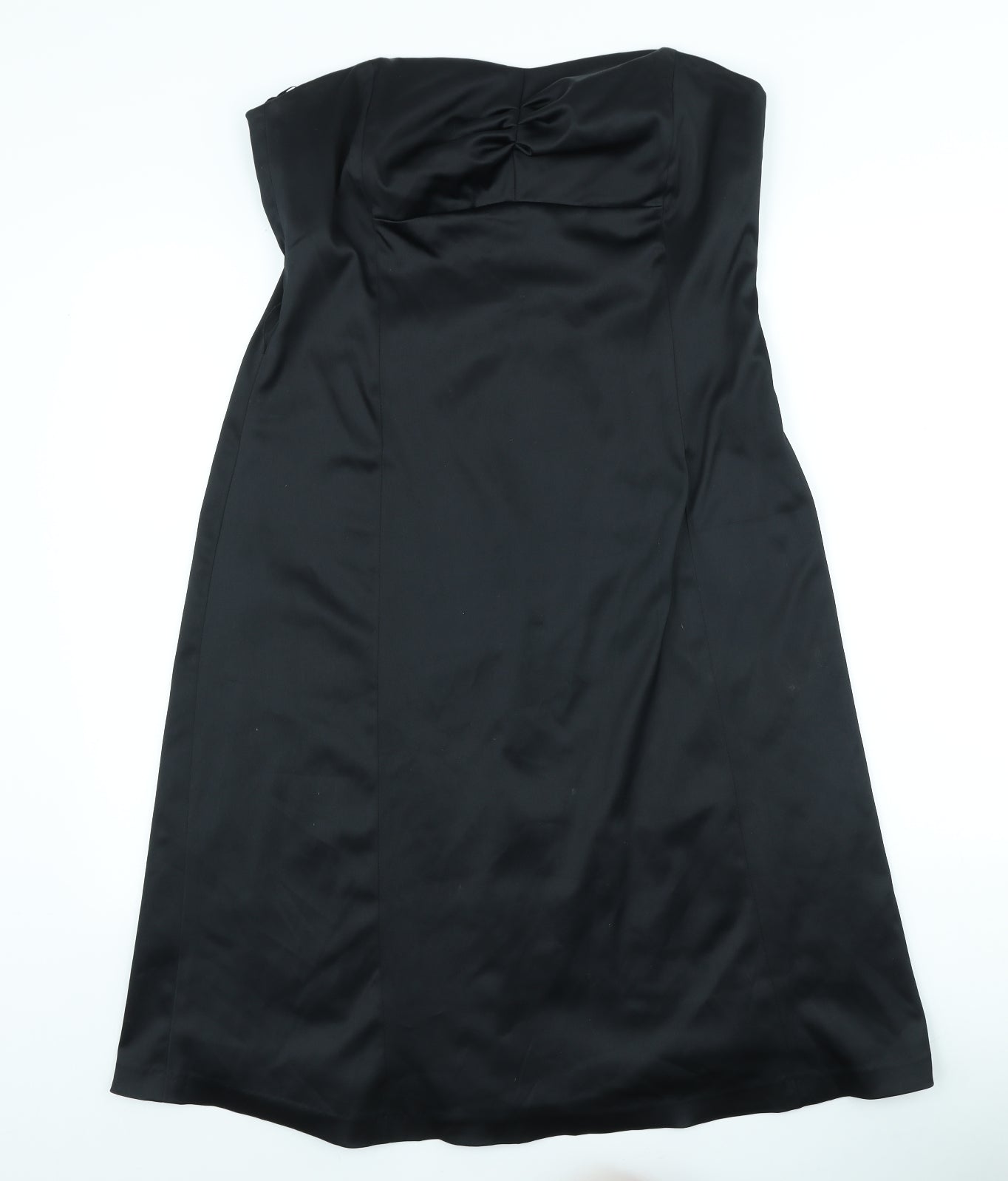 AMARANTO Womens Black Polyester A-Line Size 16 Sweetheart