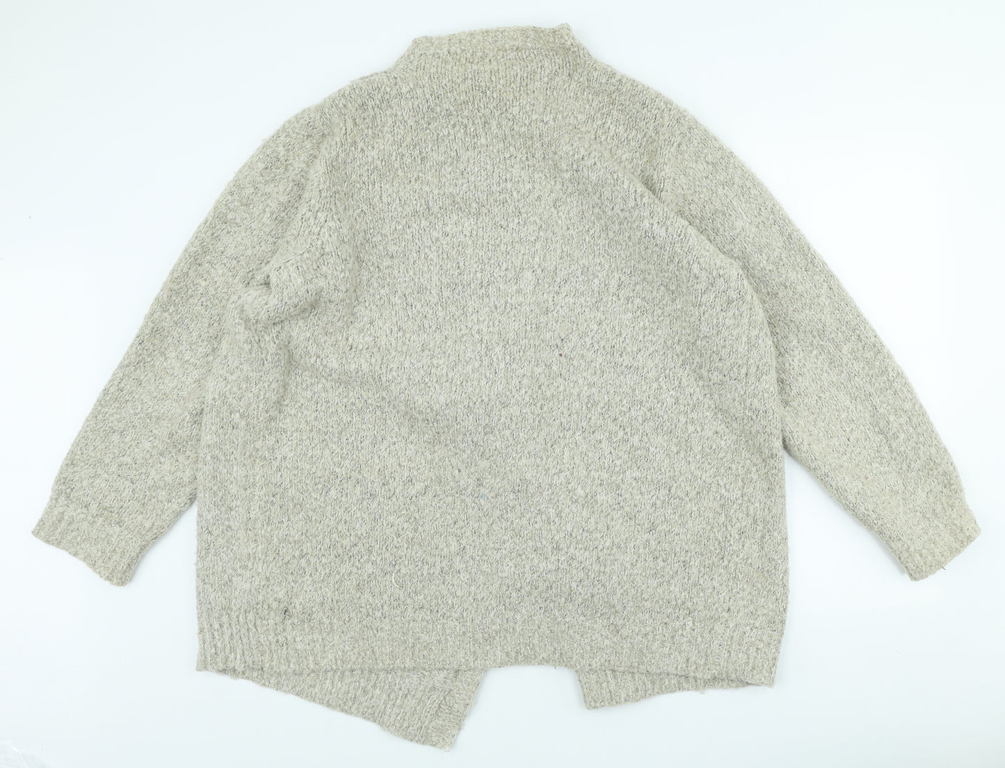 Atmosphere Womens Beige High Neck Acrylic Cardigan Jumper Size XL