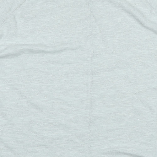 Marks and Spencer Womens Grey Crew Neck Cotton Pullover Jumper Size 14