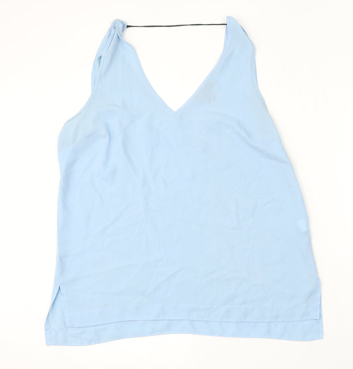 Atmosphere Womens Blue Polyester Basic Blouse Size 18 V-Neck
