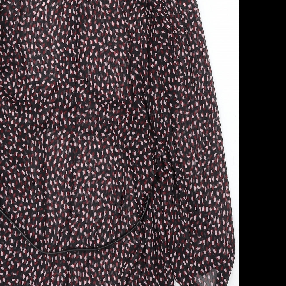 George Womens Multicoloured Animal Print Polyester Sheath Size M Round Neck Buckle