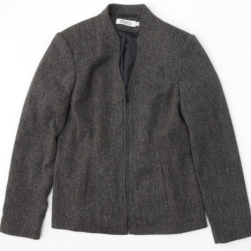 Mackays Womens Grey Jacket Size 12 Zip