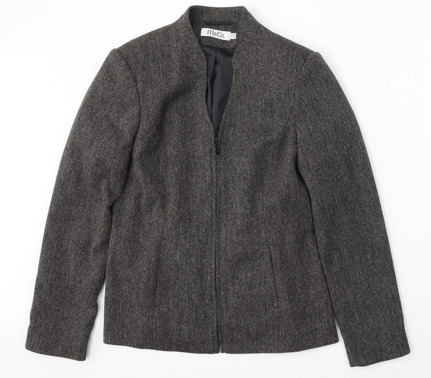 Mackays Womens Grey Jacket Size 12 Zip