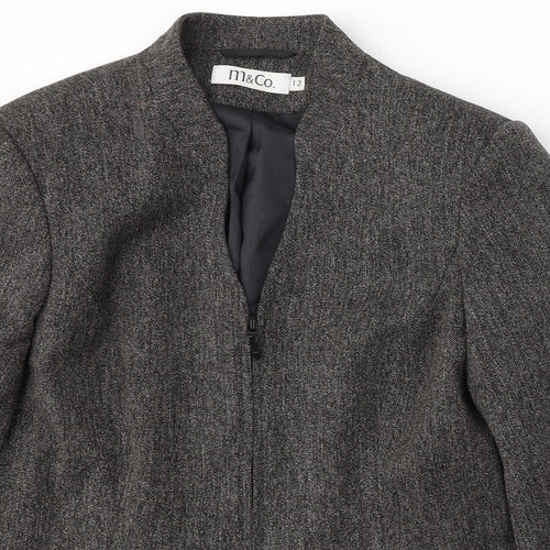 Mackays Womens Grey Jacket Size 12 Zip