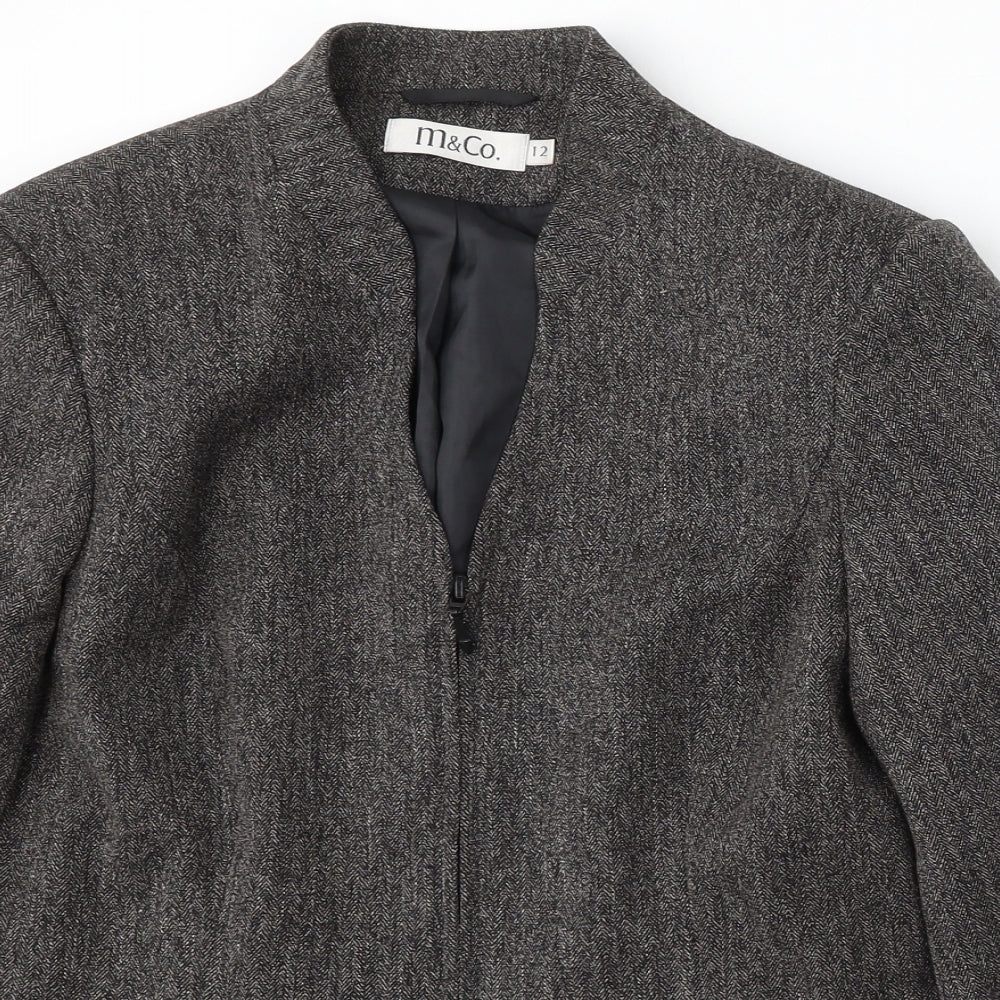 Mackays Womens Grey Jacket Size 12 Zip
