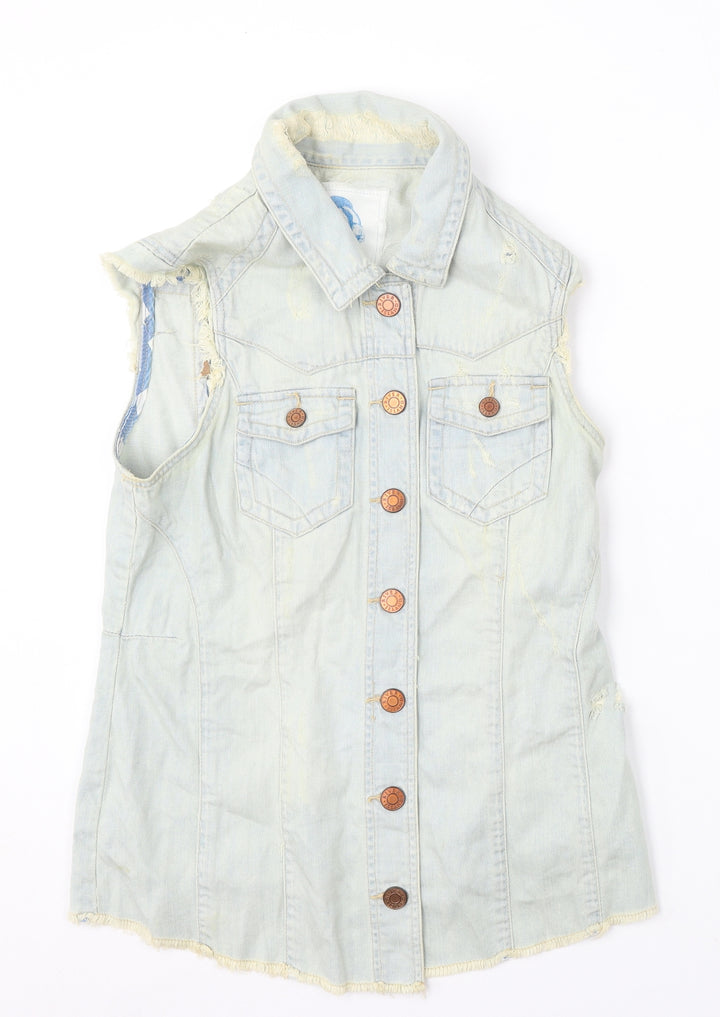 River Island Womens Blue Gilet Jacket Size 12