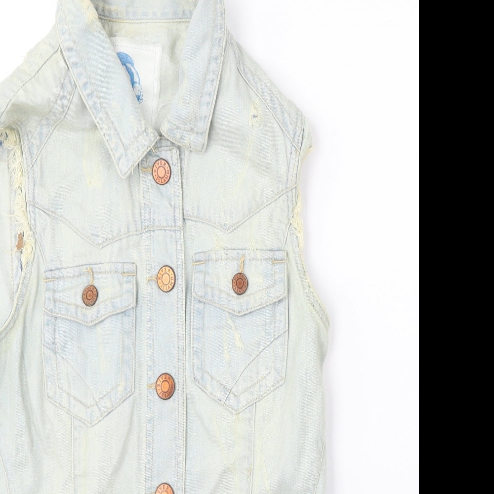 River Island Womens Blue Gilet Jacket Size 12