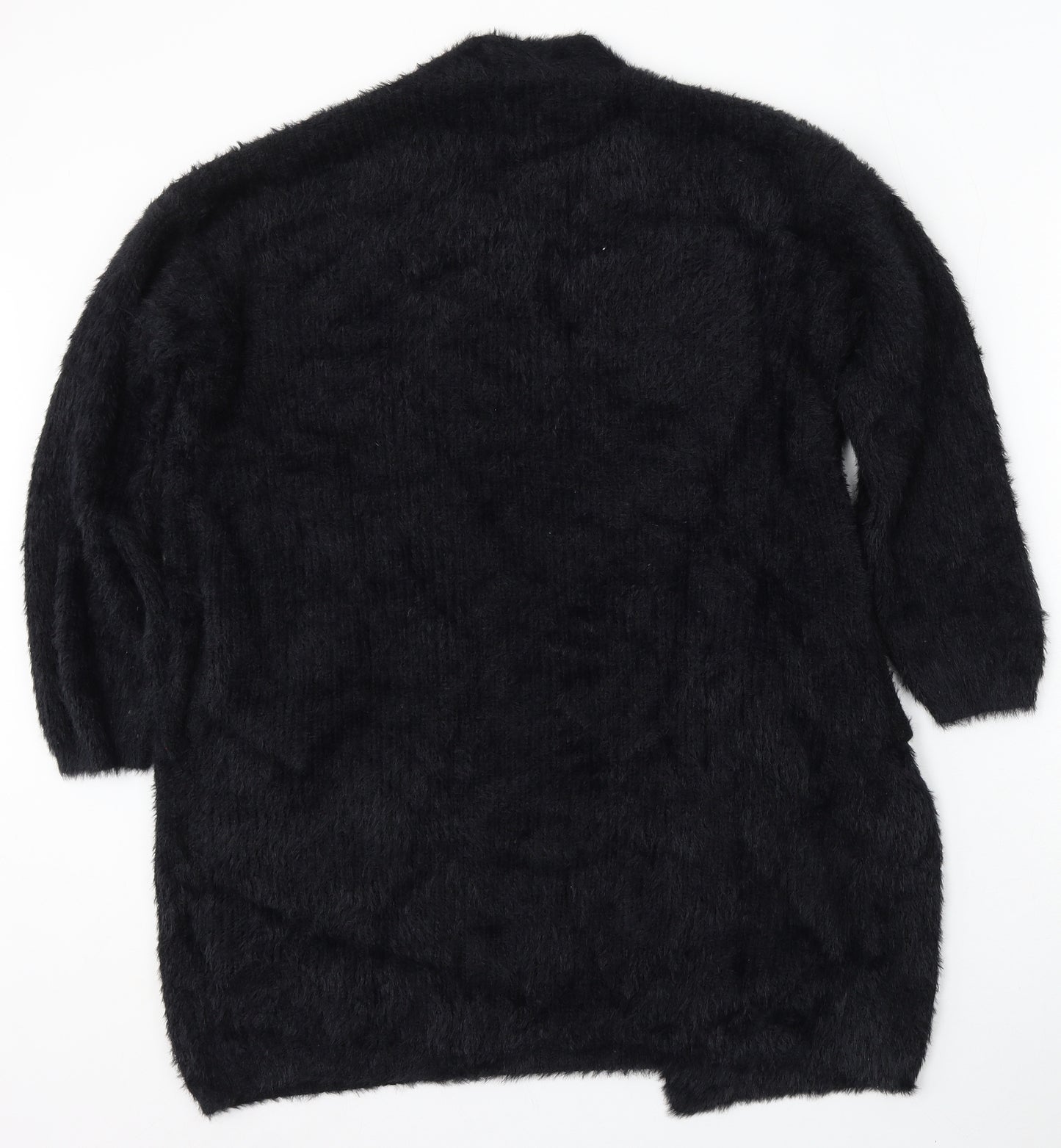 Quiz Womens Black V-Neck Polyamide Cardigan Jumper Size S
