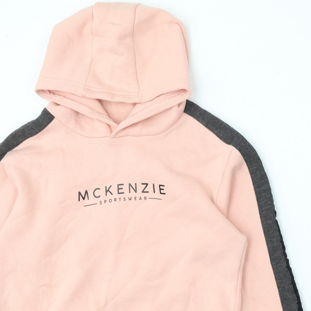 McKenzie Girls Pink Cotton Pullover Hoodie Size 12-13 Years
