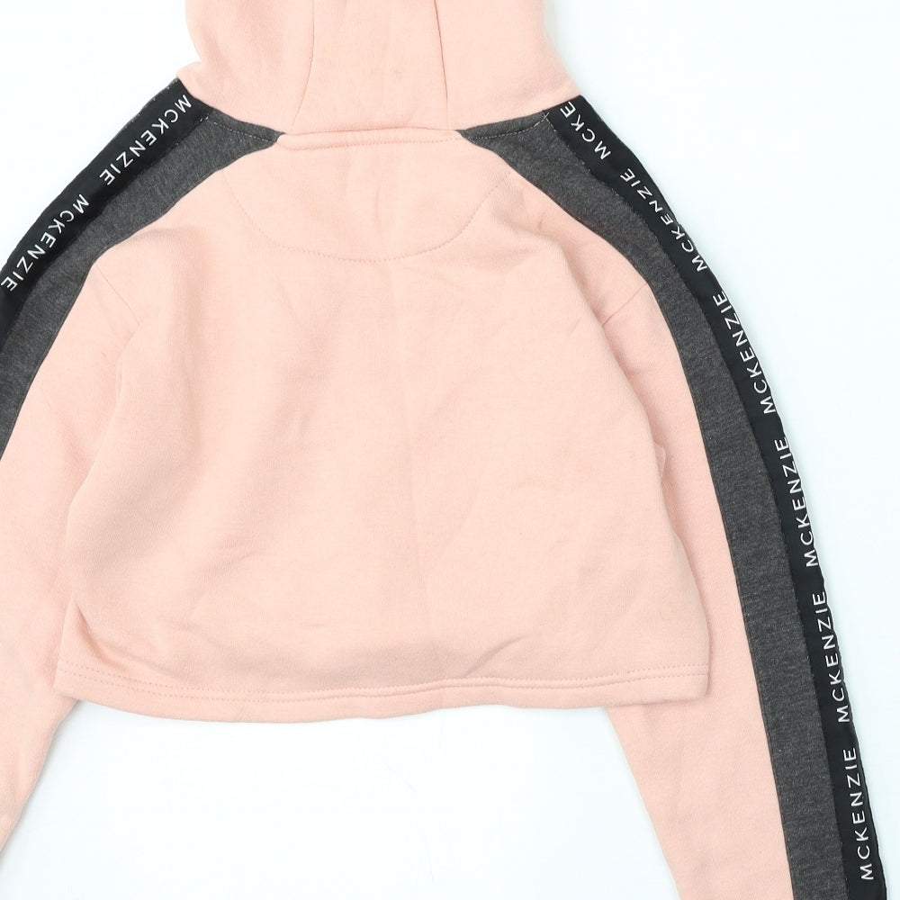 McKenzie Girls Pink Cotton Pullover Hoodie Size 12-13 Years
