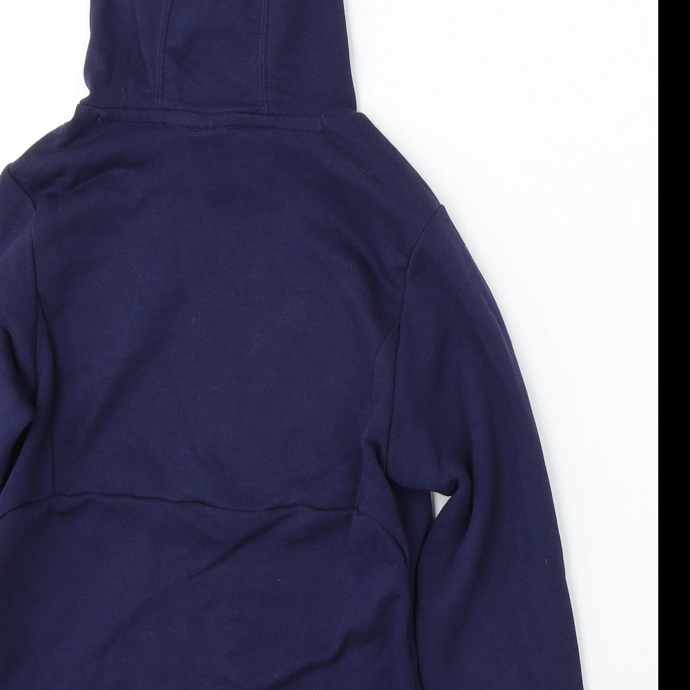 PUMA Boys Blue Cotton Pullover Hoodie Size 9-10 Years