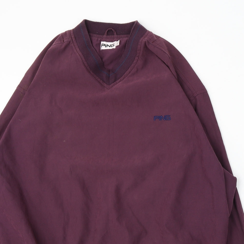 Ping Mens Purple Polyester Pullover Sweatshirt Size L