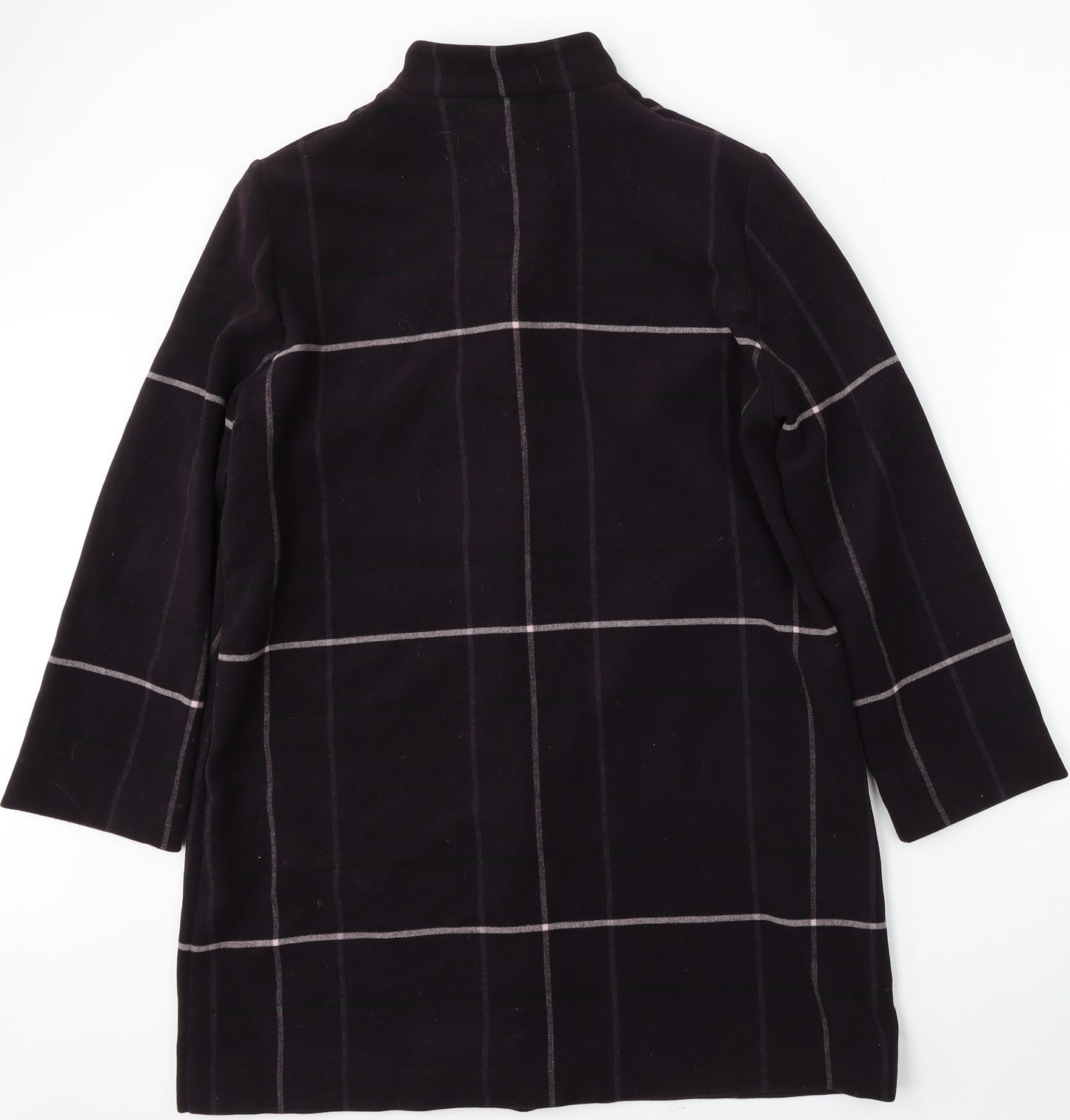 Marks and Spencer Womens Purple Check Jacket Coat Size 18