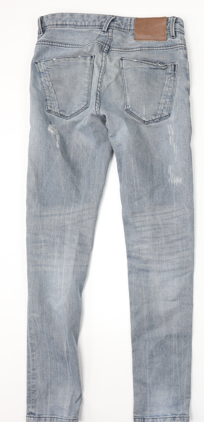 Denim & Co. Mens Blue Cotton Skinny Jeans Size 30 L30 in Regular Button