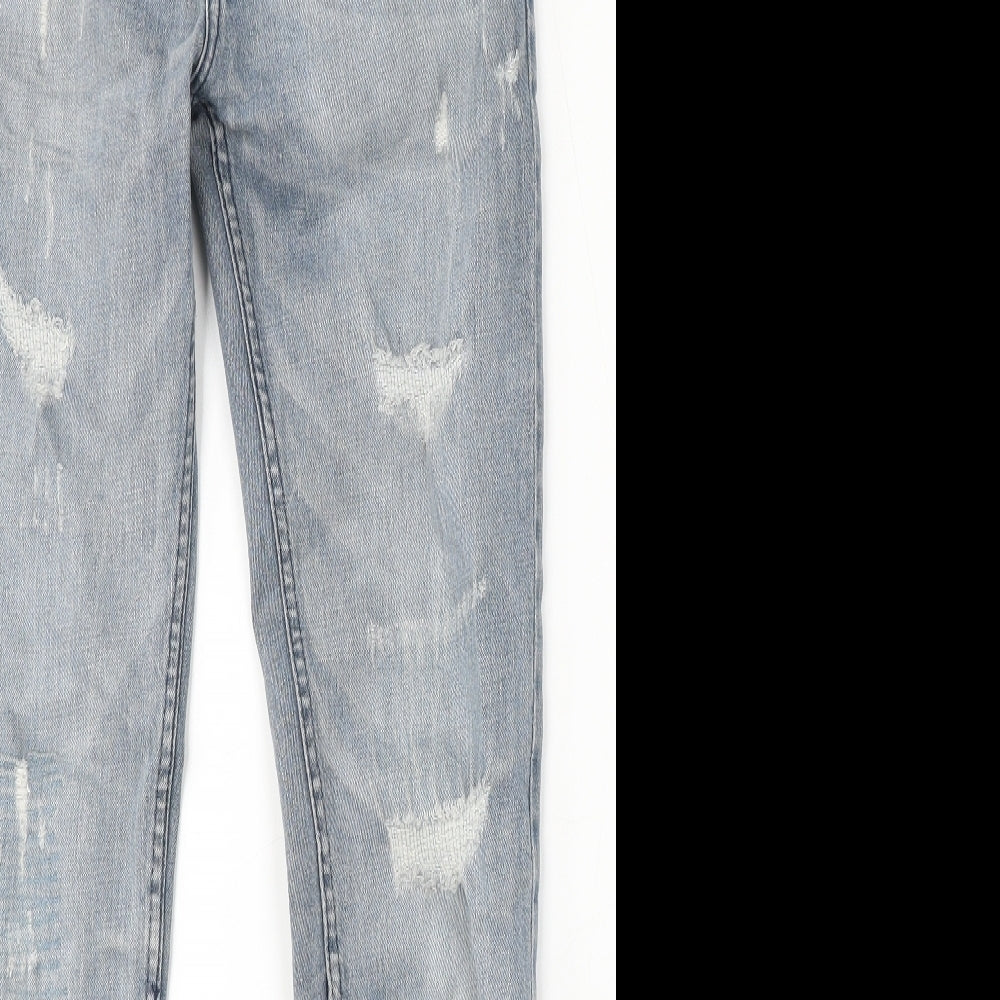 Denim & Co. Mens Blue Cotton Skinny Jeans Size 30 L30 in Regular Button