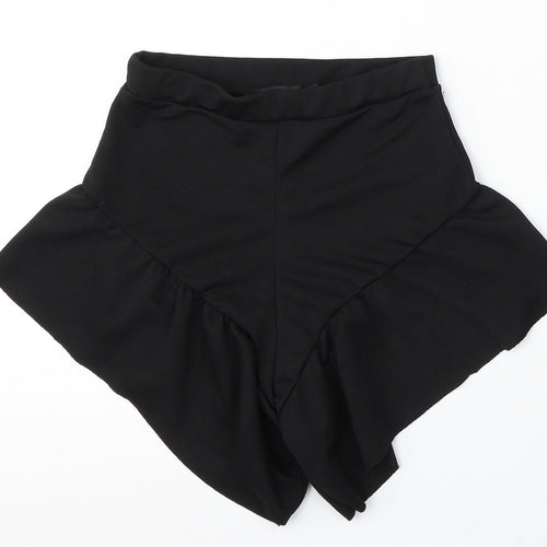 PRETTYLITTLETHING Womens Black Polyester Bermuda Shorts Size 6 L4 in Regular